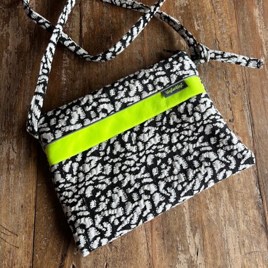 ShoulderBag light Cremeweiß/Schwarz/Gelb (27 x 21 cm)